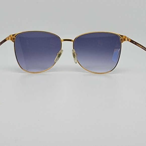 Laura Biagiotti T601/S P05 Gold Black Frame Blue Gradient Lens Sunglasses Italy